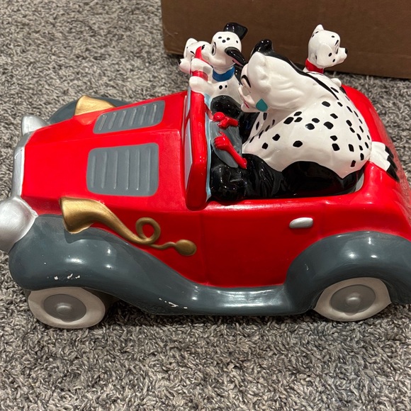 Disney Dalmatian Ceramic Car - Red and Gray - Picture 1 of 9